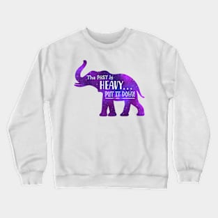 Elephant Spirit Animal Galaxy Silhouette Positive Affirmation Reminder Crewneck Sweatshirt